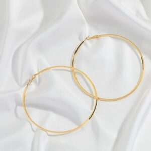 Brinco de argola 5.6CM – Cor PRATA ou DOURADO 1 PAR