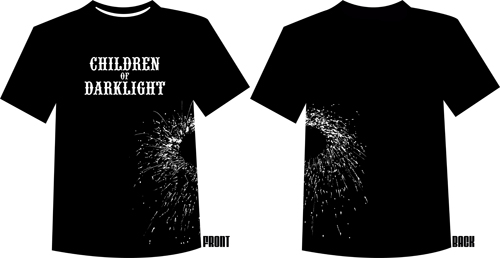 Camiseta Preta com Estampa Branca