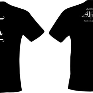 Camiseta Preta Com Frase de Cor Branca