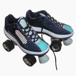 Patins Masculino Moderno Deblec Cor Preta e Verde-Água