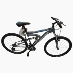 Bicicleta Mongoose Cores Cinza e Preta 18 Marchas